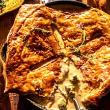 Skillet Broccoli Cheddar Chicken Pot Pie | halfbakedharvest.com