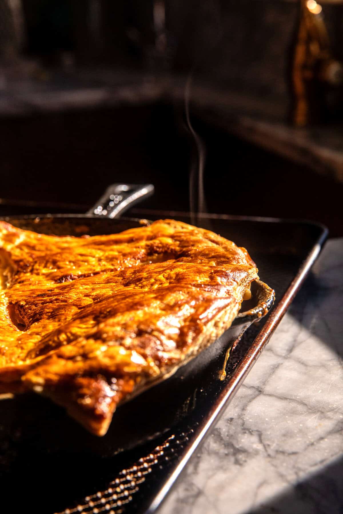 Skillet Broccoli Cheddar Chicken Pot Pie | halfbakedharvest.com