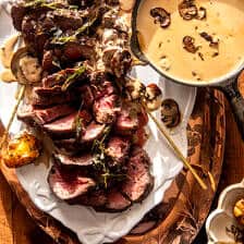 Beef Tenderloin Roast with Smashed Potatoes | halfbakedharvest.com