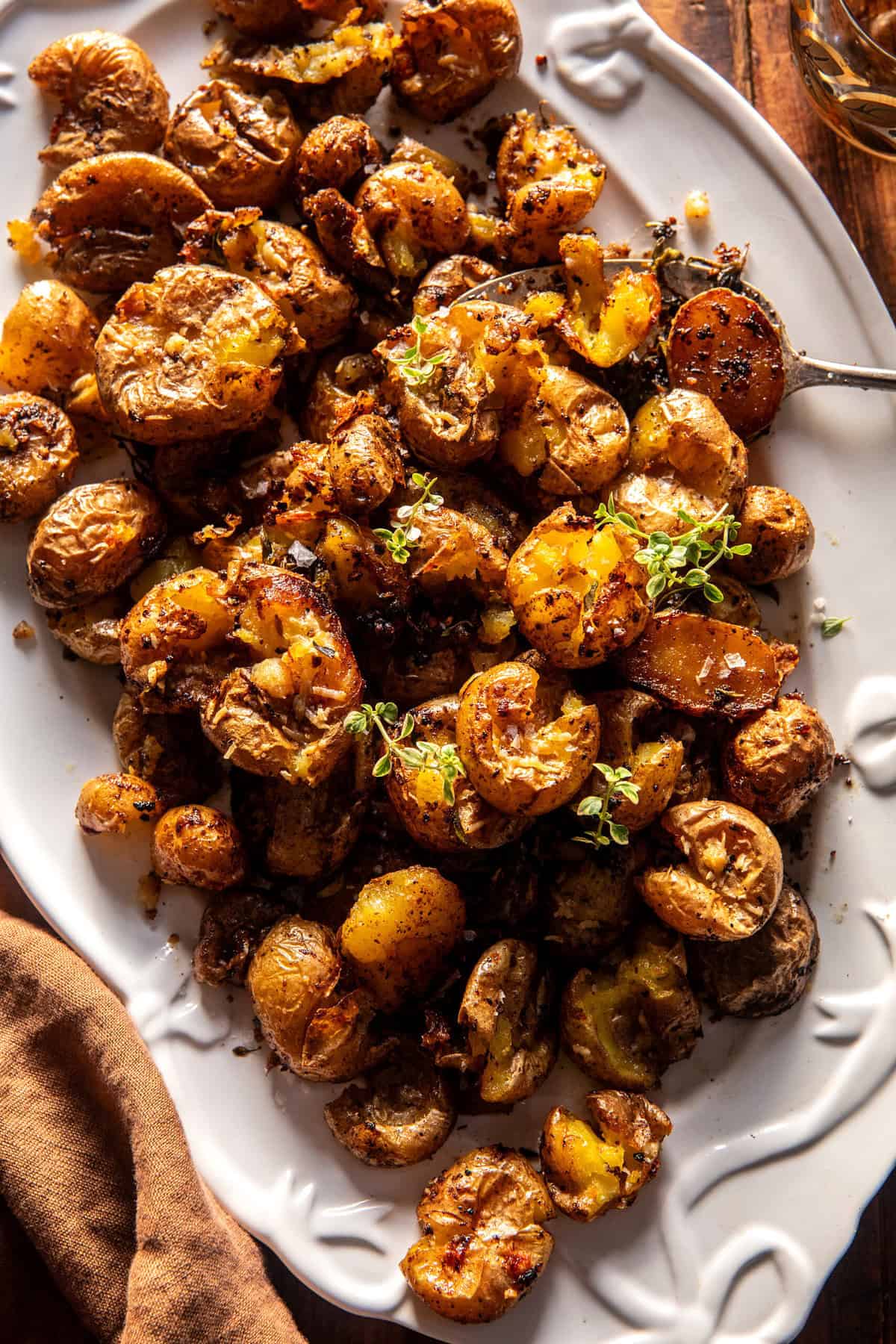 Beef Tenderloin Roast with Smashed Potatoes | halfbakedharvest.com