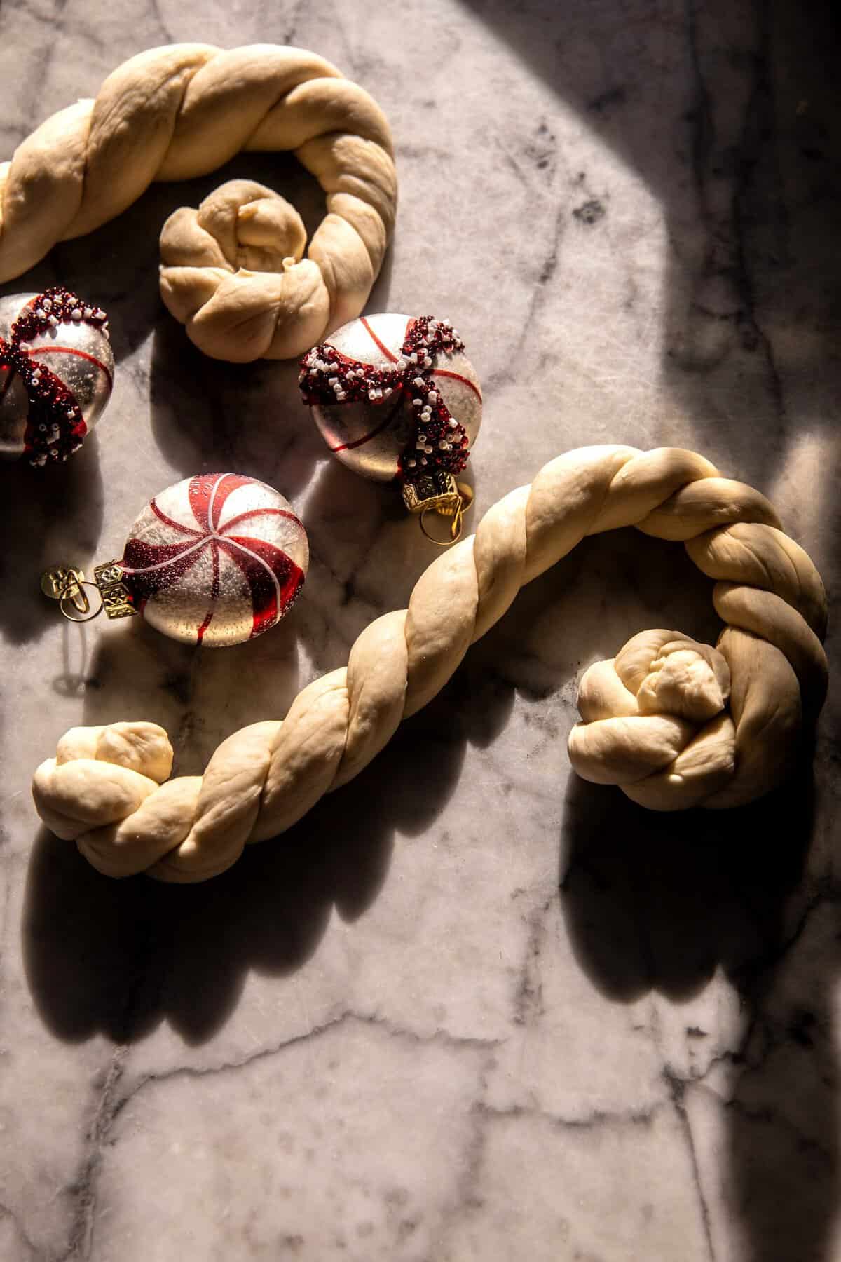 Honey Butter Soft Pretzel Candy Canes | halfbakedharvest.com