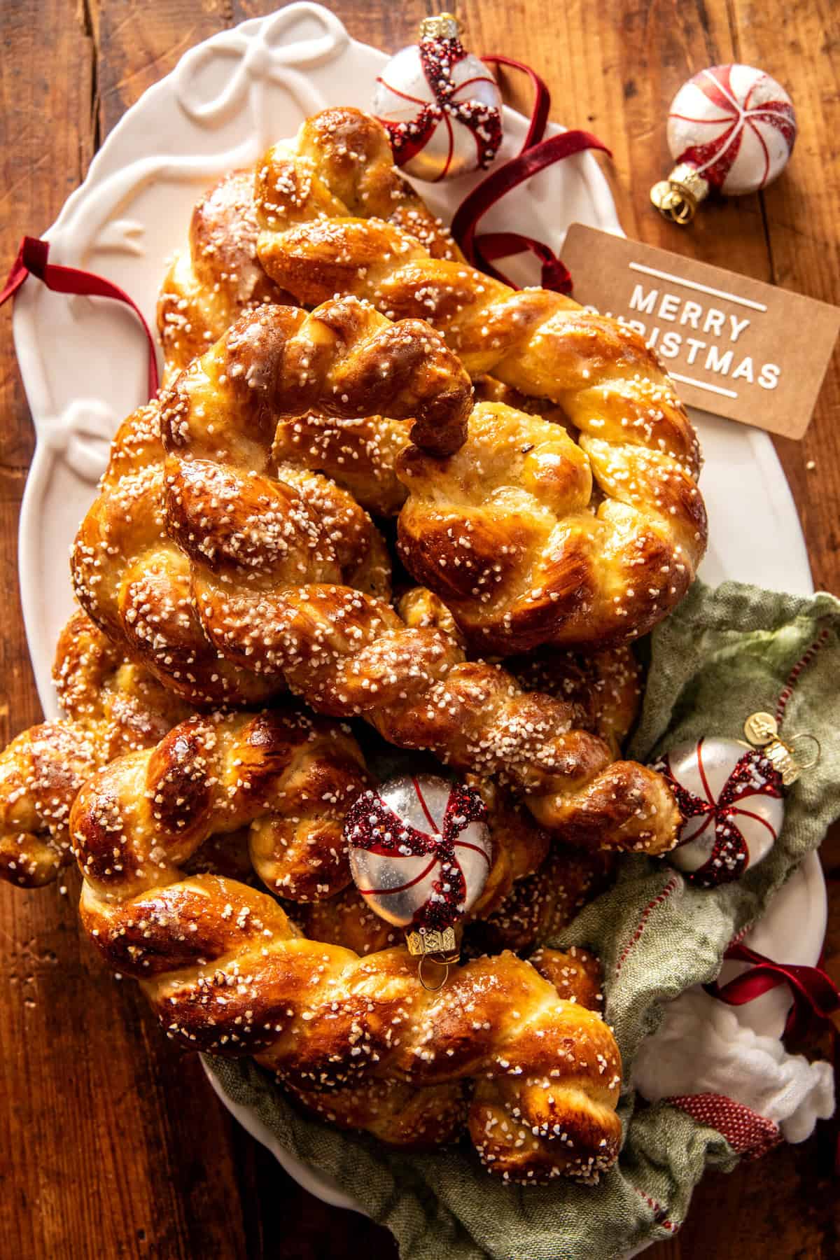Honey Butter Soft Pretzel Candy Canes | halfbakedharvest.com