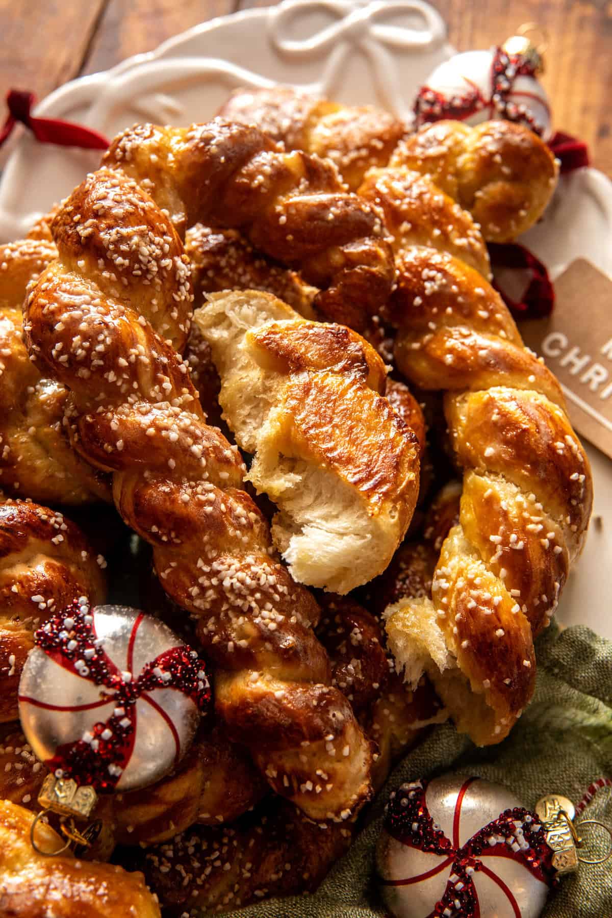 Honey Butter Soft Pretzel Candy Canes | halfbakedharvest.com