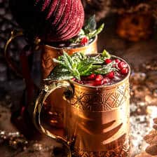 Spicy Ginger Pomegranate Moscow Mule | halfbakedharvest.com
