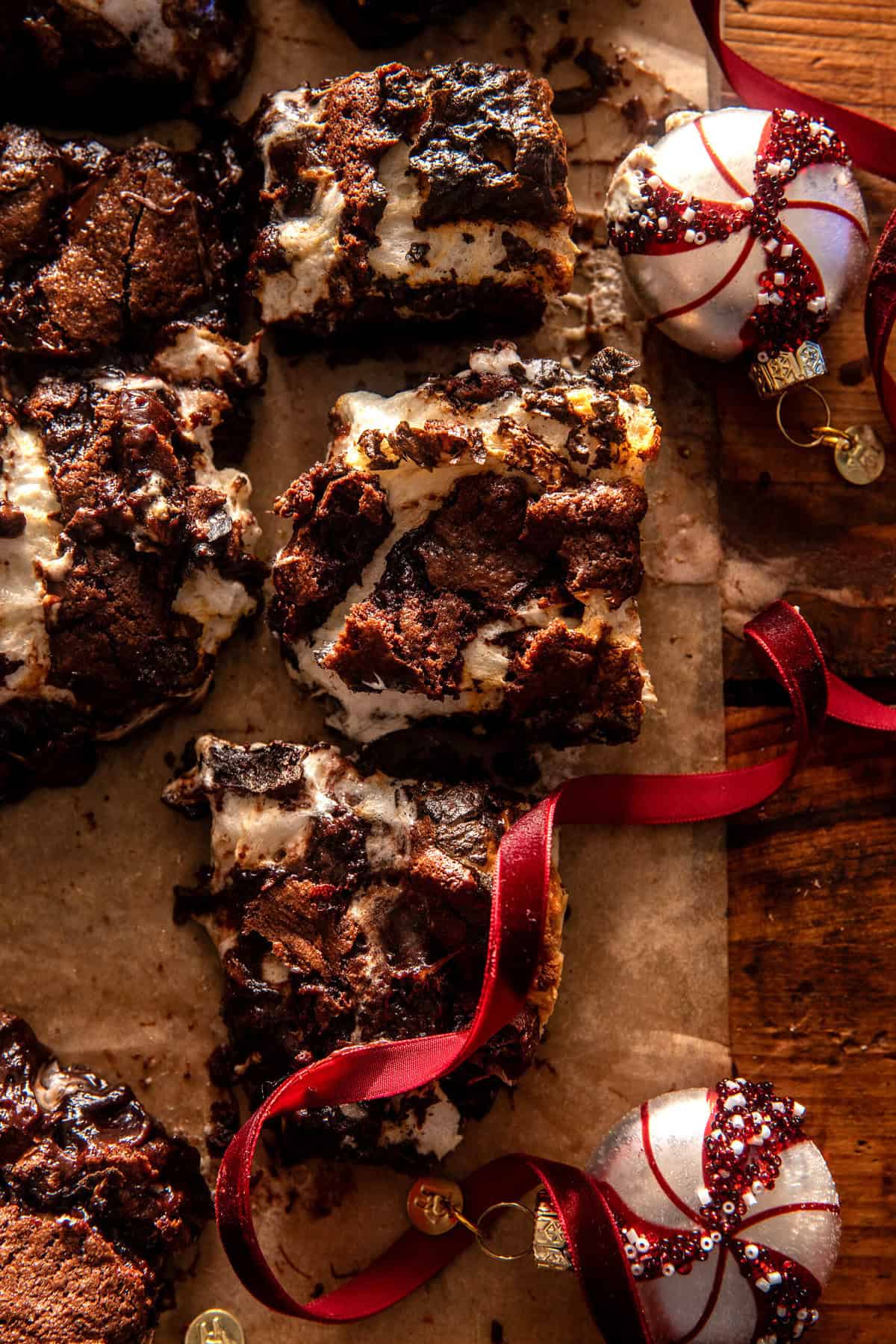 Toasted Marshmallow Hot Chocolate Bars | halfbakedharest.com