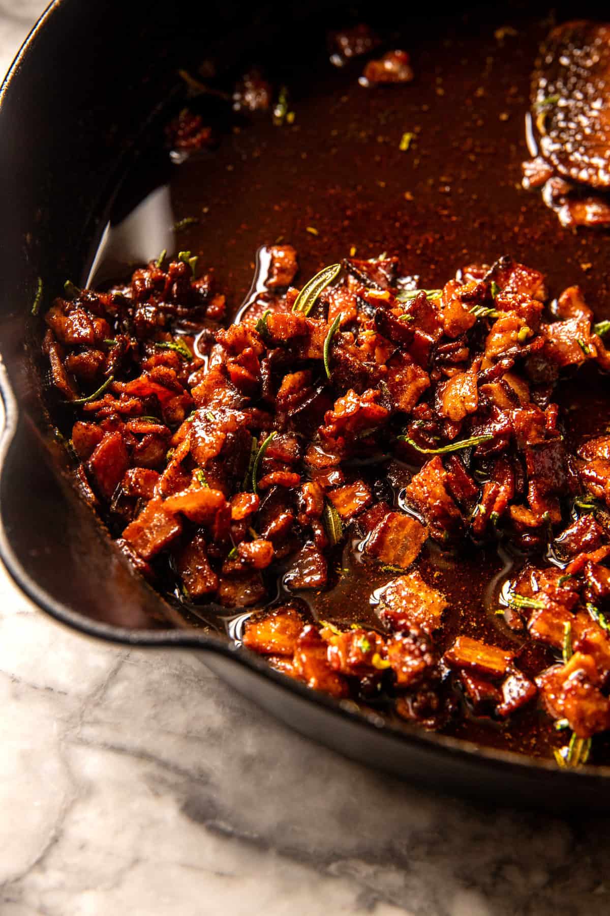 Whipped Goat Cheese Candied Bacon Dip | halfbakedharvest.com