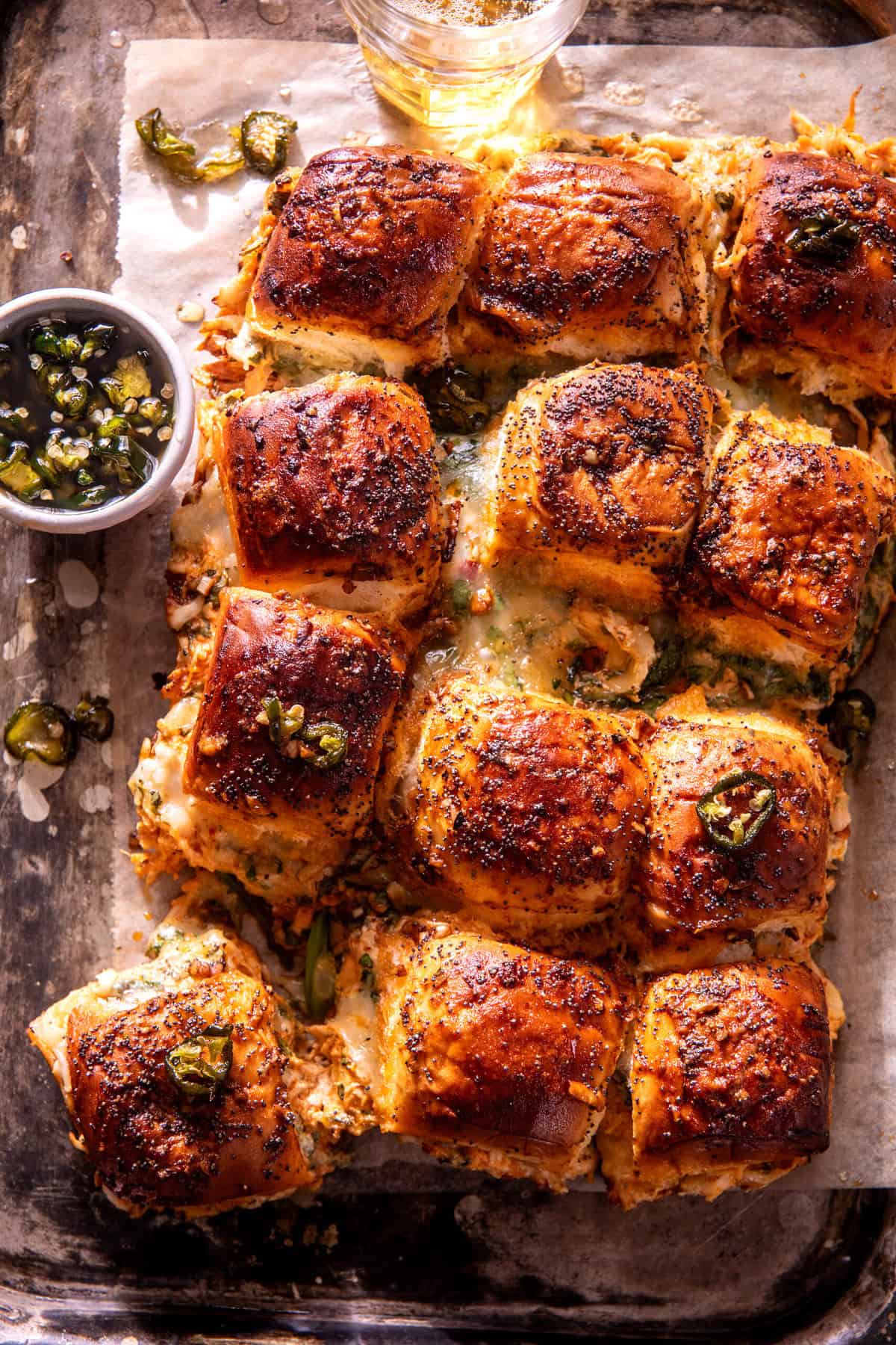 Buffalo Chicken Dip Sliders | halfbakedharvest.com