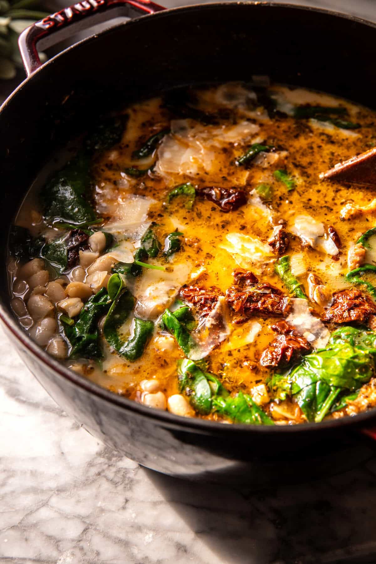 Creamy Tuscan White Bean Lemon Soup | halfbakedharvest.com