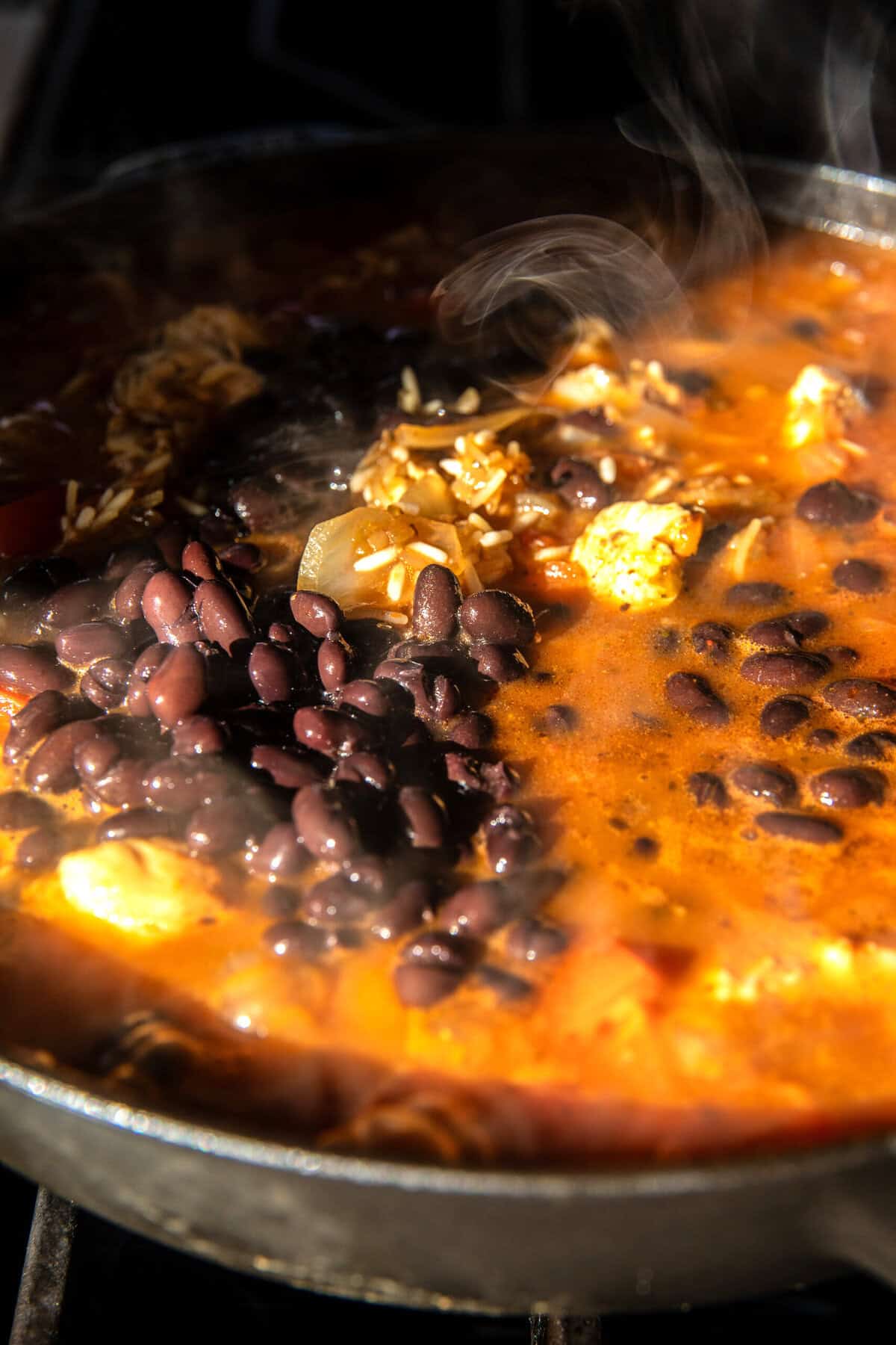 One Skillet Cheesy Salsa Chicken Rice Bake | halfbakedharvest.com