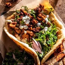 Curry Chicken Gyro and Tahini Sweet Potatoes | halfbakedharvest.com.com