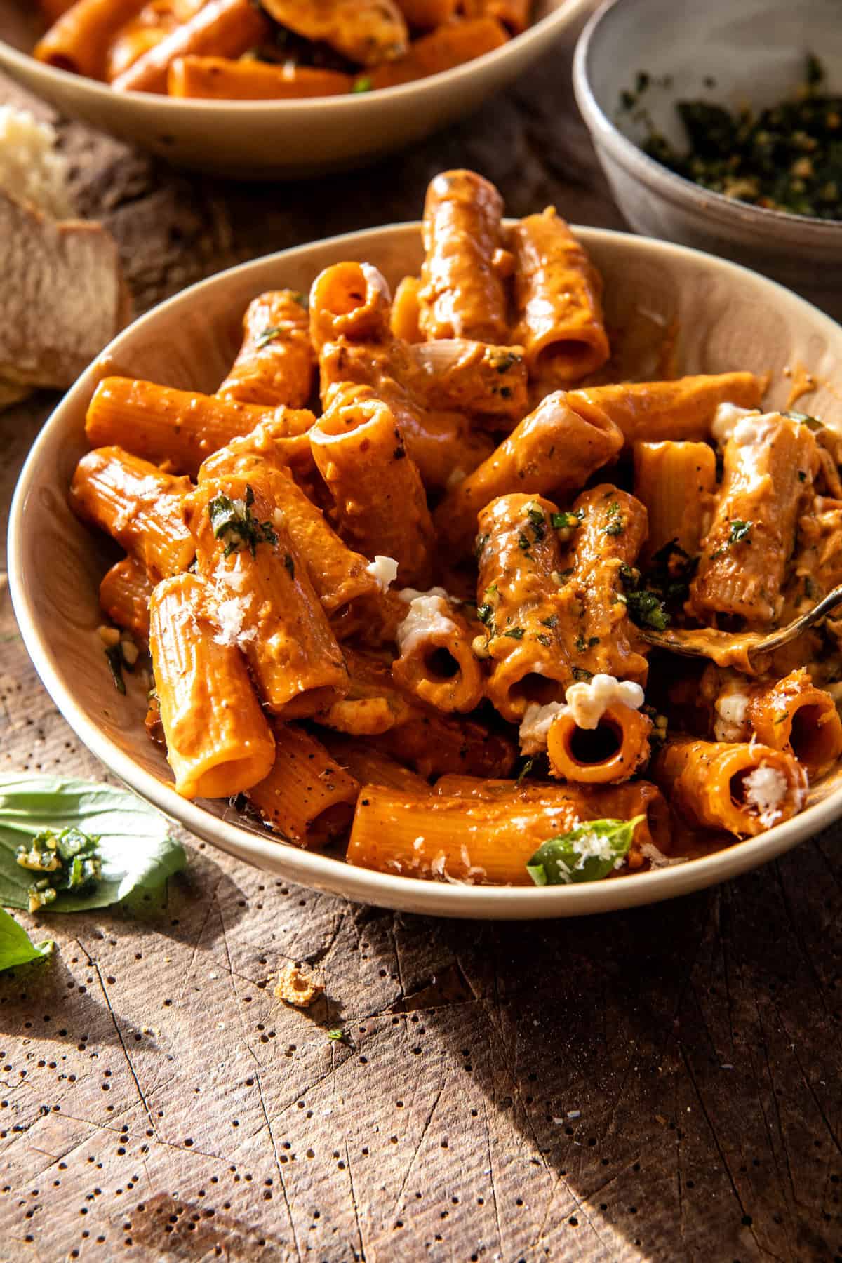 Garlic Butter Pasta alla Vodka with Melty Burrata | halfbakedharvest.com