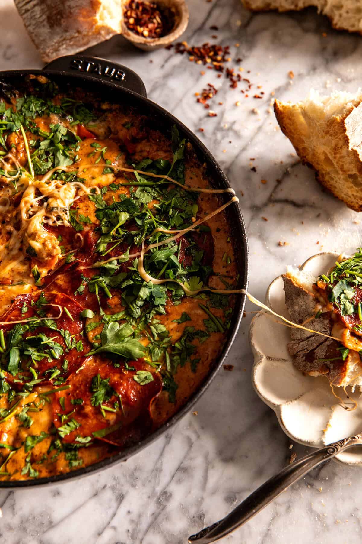 Sloppy Hot Italian Cheese Dip | halfbakedharvest.com