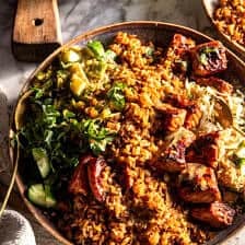 Spicy Chipotle Honey Salmon Rice Salad | halfbakedharvest.com