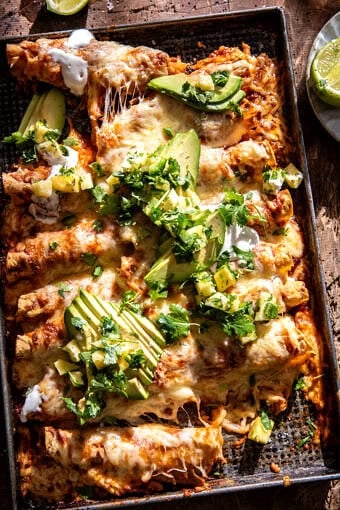 Baked Cheesy Cuban Chicken Taquitos | halfbakedharvest.com