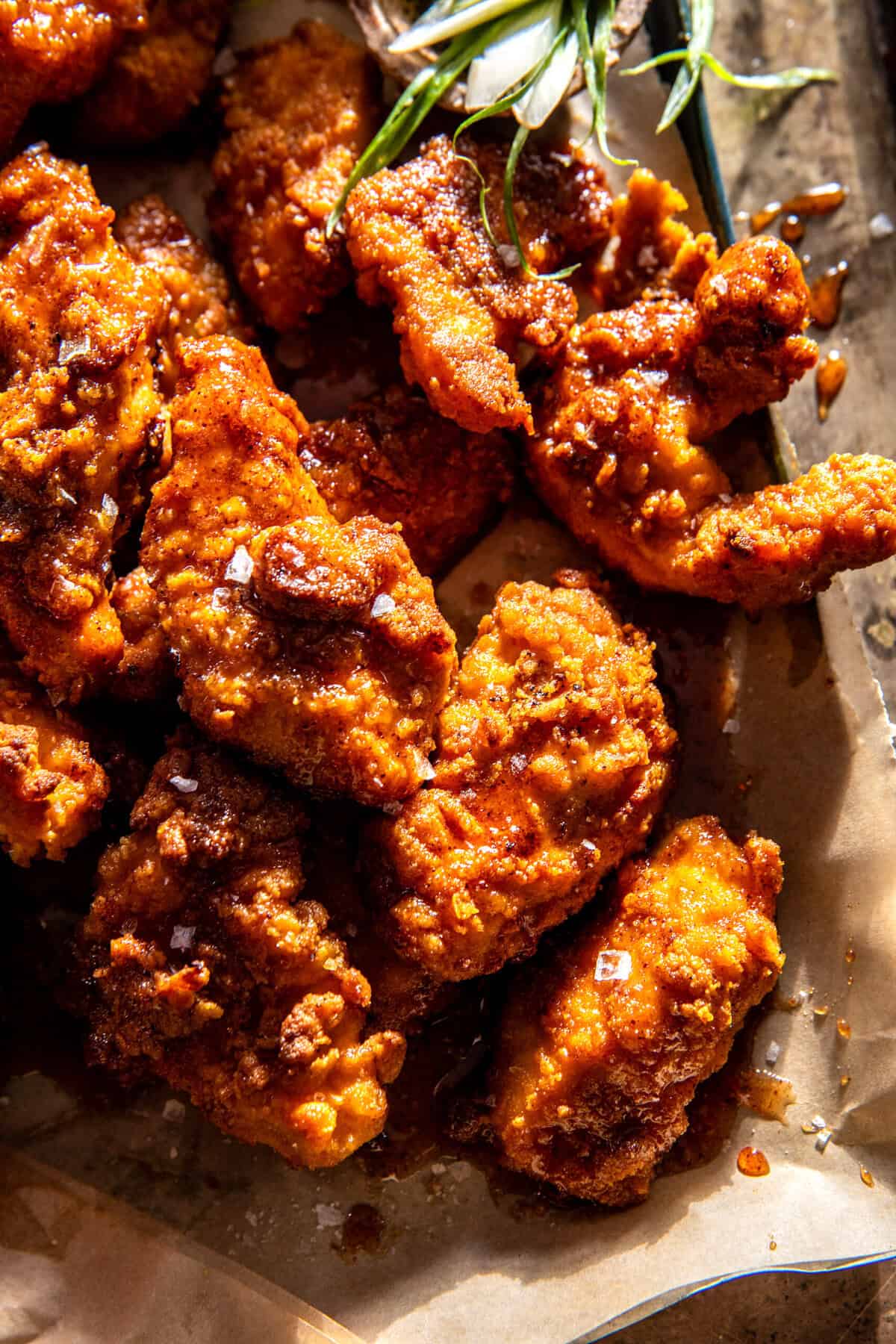 Baked Crispy Hot Honey Chicken Tenders | halfbakedharvest.com