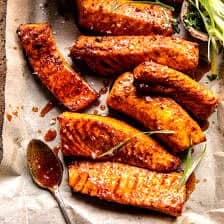 Crispy Hot Honey Salmon Tenders | halfbakedharvest.com