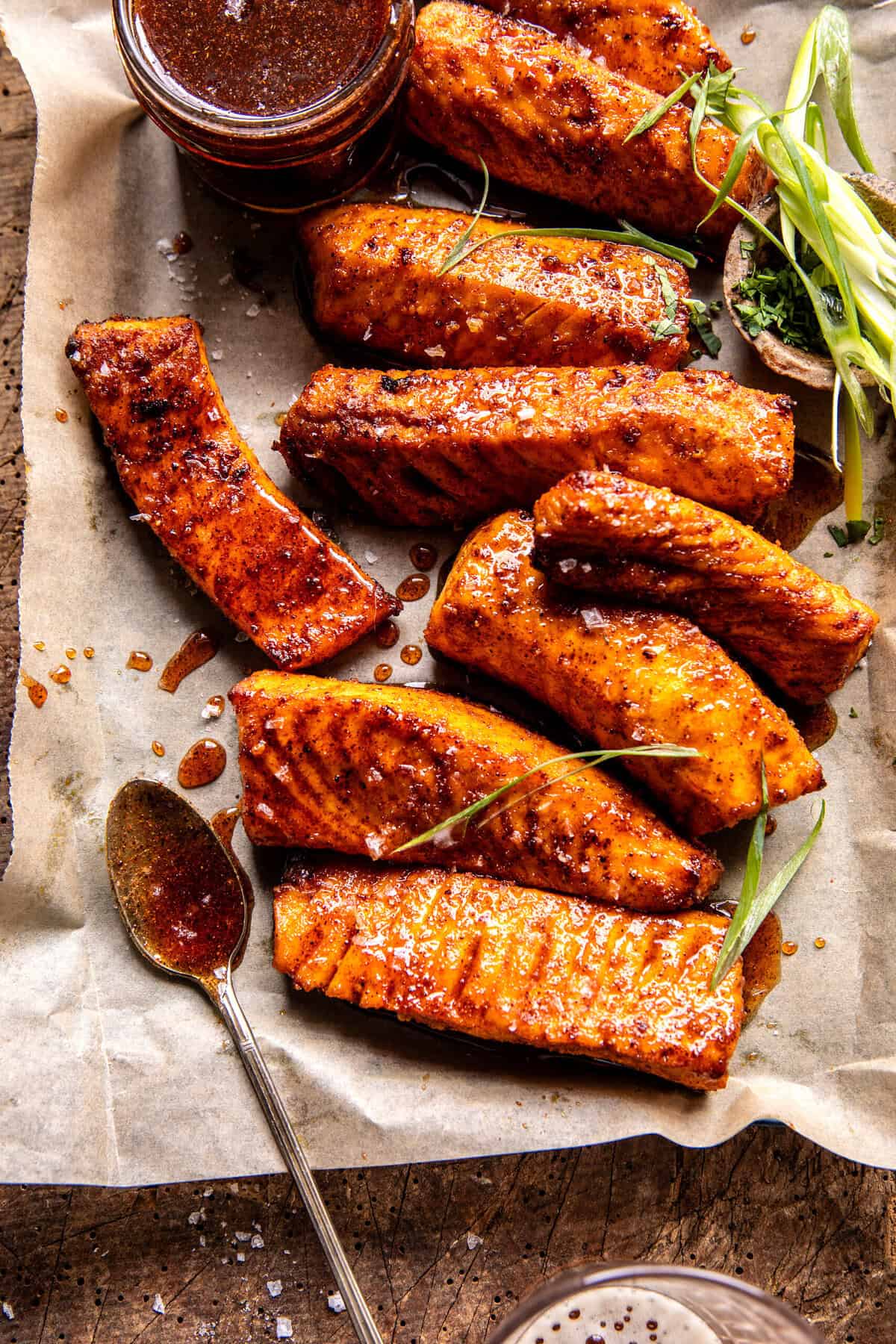Crispy Hot Honey Salmon Tenders | halfbakedharvest.com