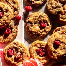 Brown Butter Raspberry White Chocolate Cookies | halfbakedharvest.com