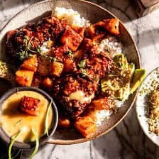 Chipotle Pineapple Chicken with Bang Bang Sauce | halfbakedharvest.com