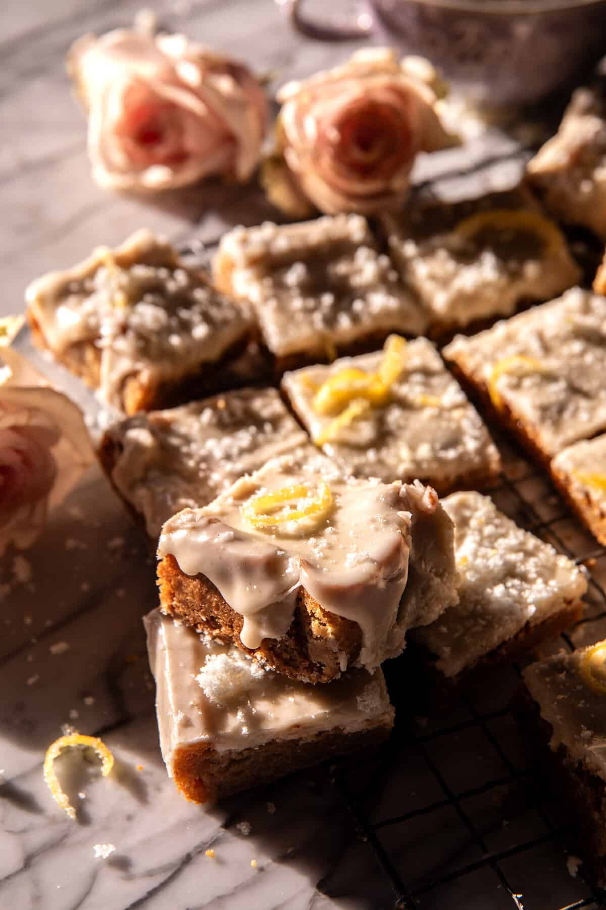 Crinkle Top Lemon Blondies | halfbakedharvest.com
