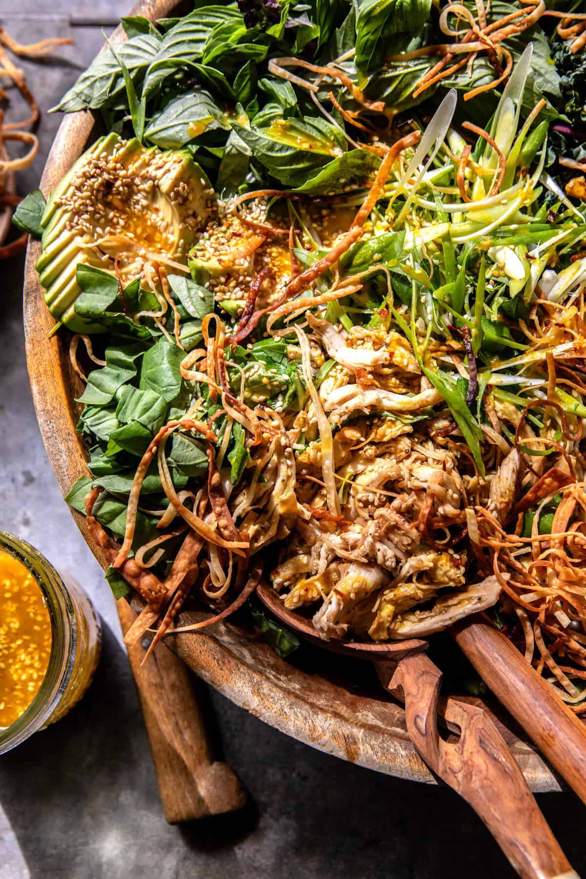 Crispy Wonton Rotisserie Chicken Salad | halfbakedharvest.com