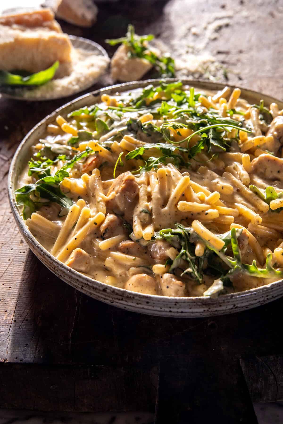 One Pot Chicken Caesar Pesto Pasta | halfbakedharvest.com