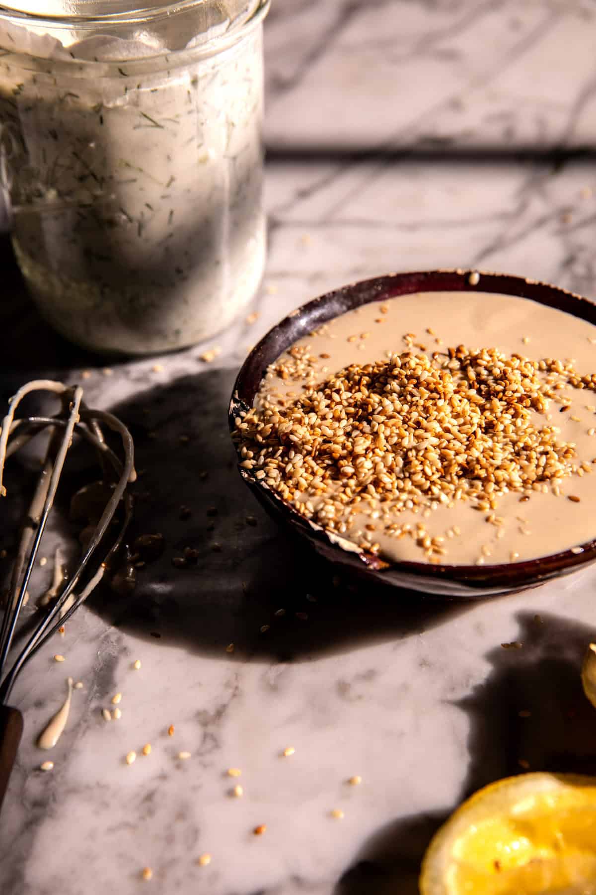 One Skillet Greek Meatballs and Lemon Rice | halfbakedharvest.com
