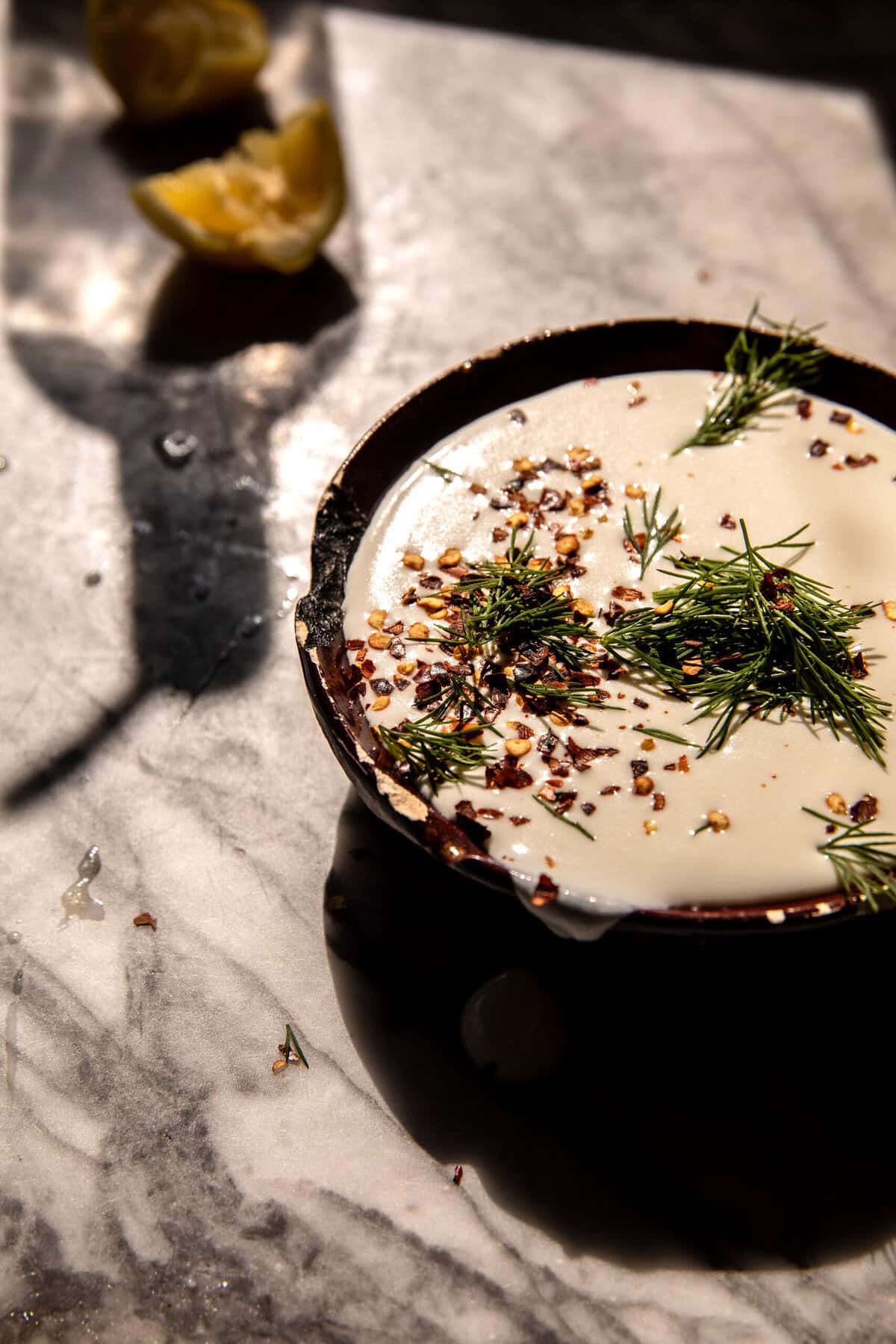 One Skillet Lemon Pepper Chicken and Orzo with Feta Sauce | halfbakedharvest.com