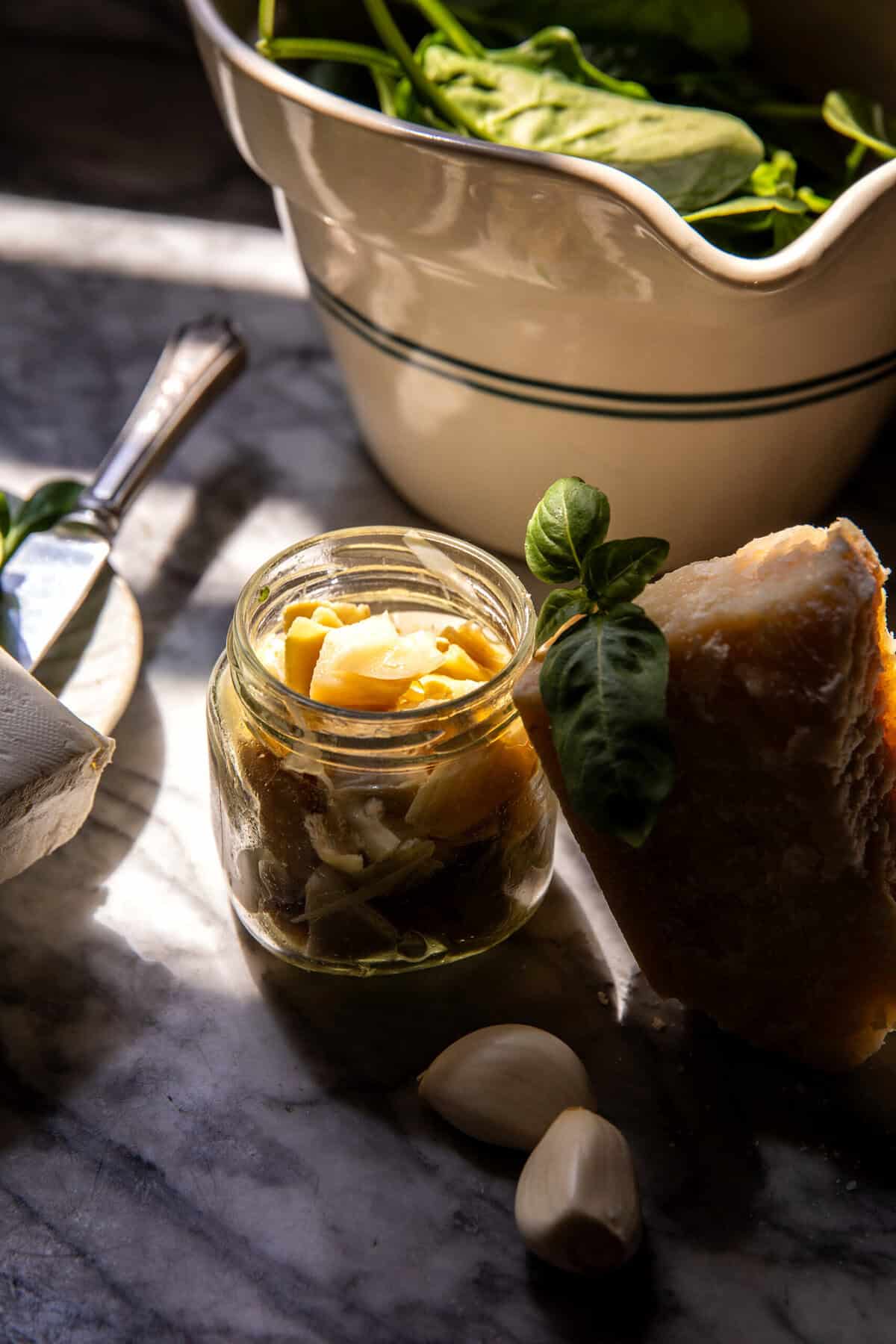 Sheet Pan Spinach Artichoke Dip Pizza | halfbakedharvest.com