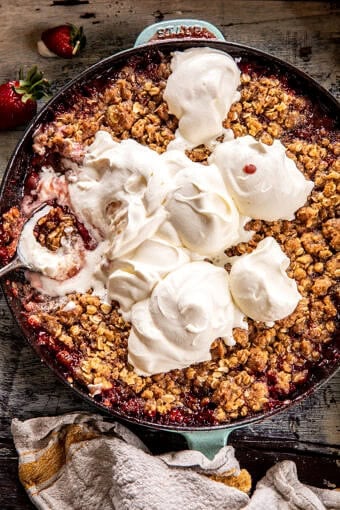Strawberry Oatmeal Cookie Cobbler | halfbakedharvest.com