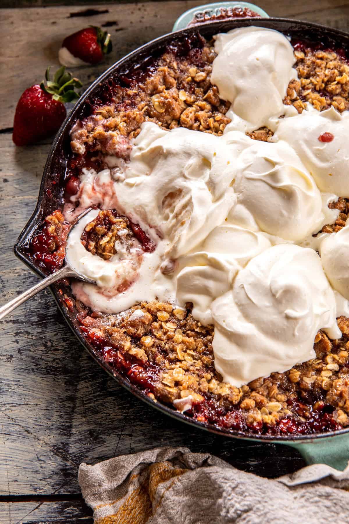 Strawberry Oatmeal Cookie Cobbler | halfbakedharvest.com
