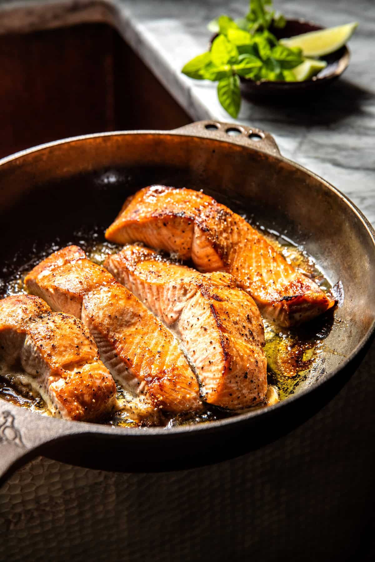Baked One Pan Garlic Butter Coconut Salmon | halfbakedharvest.com