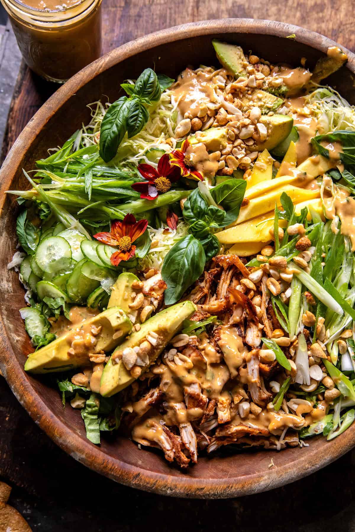 Chili Mango Peanut Chicken Salad | halfbakedharvest.com
