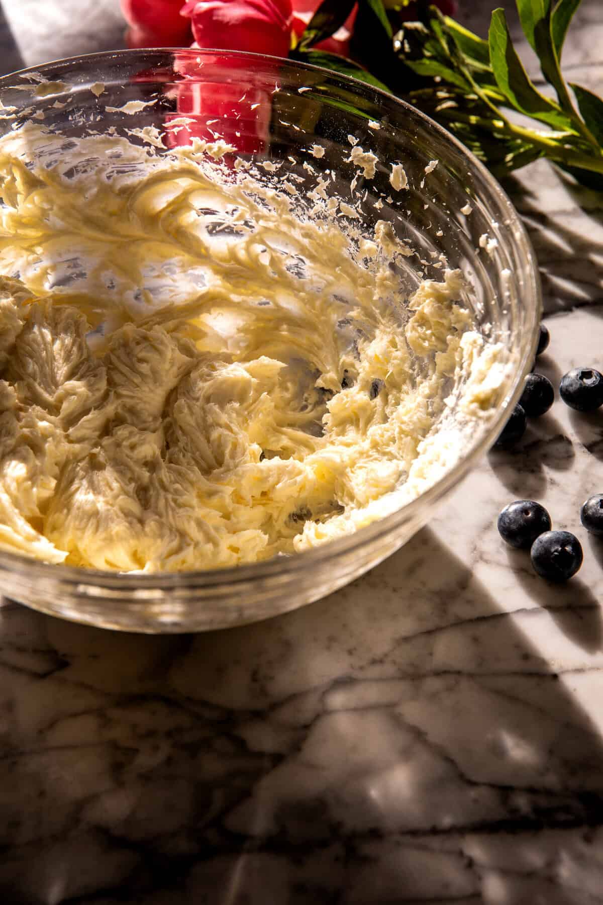 Custardy Burnt Basque Blueberry Cheesecake | halfbakedharvest.com