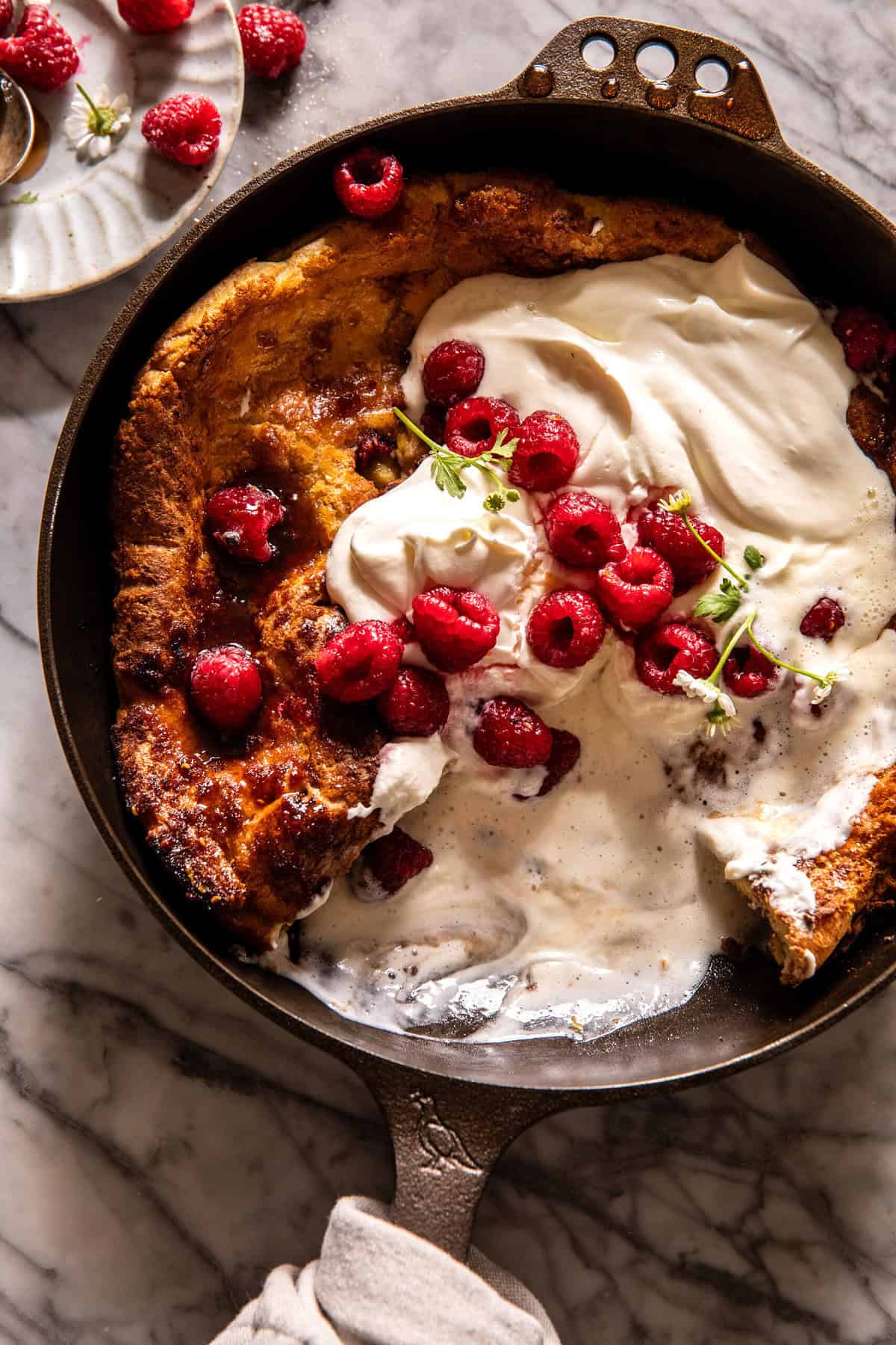 Smashed Raspberry Dutch Baby | halfbakedharvest.com