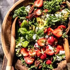 Strawberry Feta Salad with Candied Pecans | halfbakedharvest.com