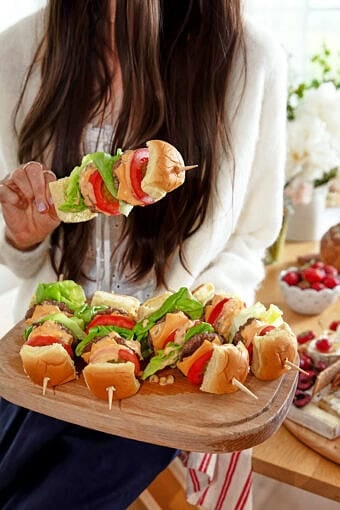 Cheeseburger Slider Skewers | halfbakedharvest.com