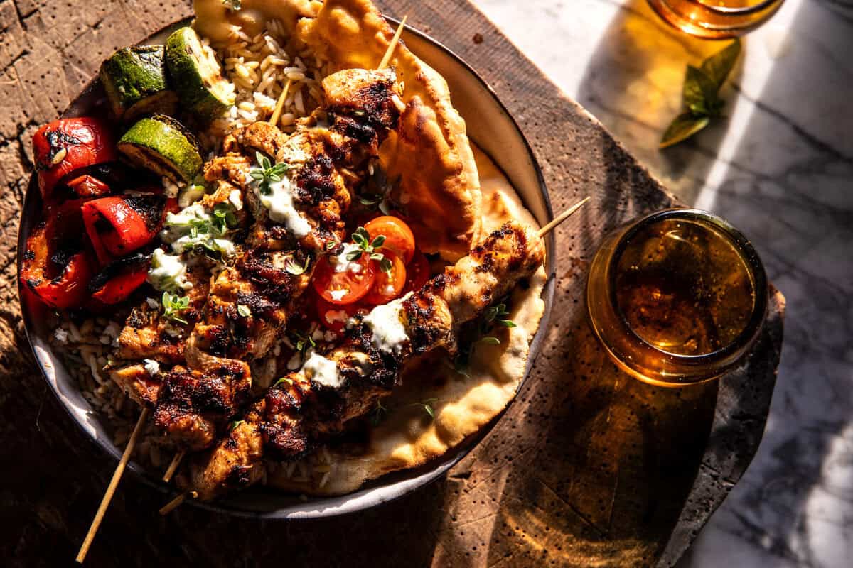 Chicken Souvlaki Rice Pilaf | halfbakedharvest.com