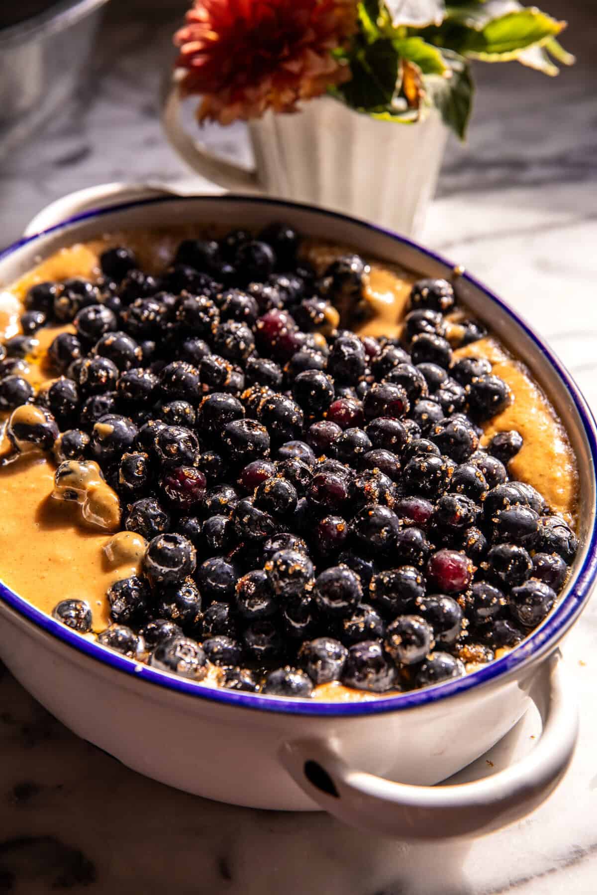 Easy Blueberry Ginger Cookie Cobbler | halfbakedharvest.com