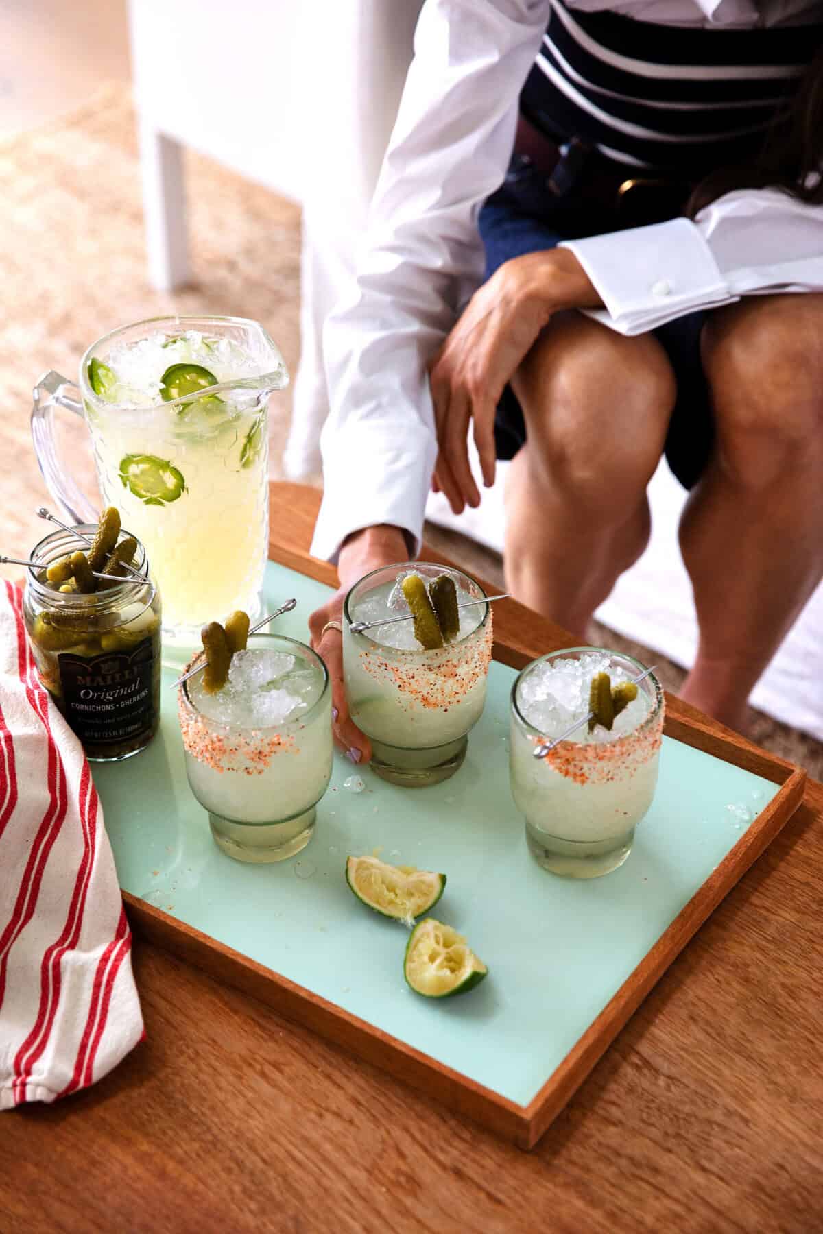 Spicy Pickle Margaritas | halfbakedharvest.com