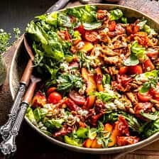 Tomato Peach Chicken Salad | halfbakedharvest.com