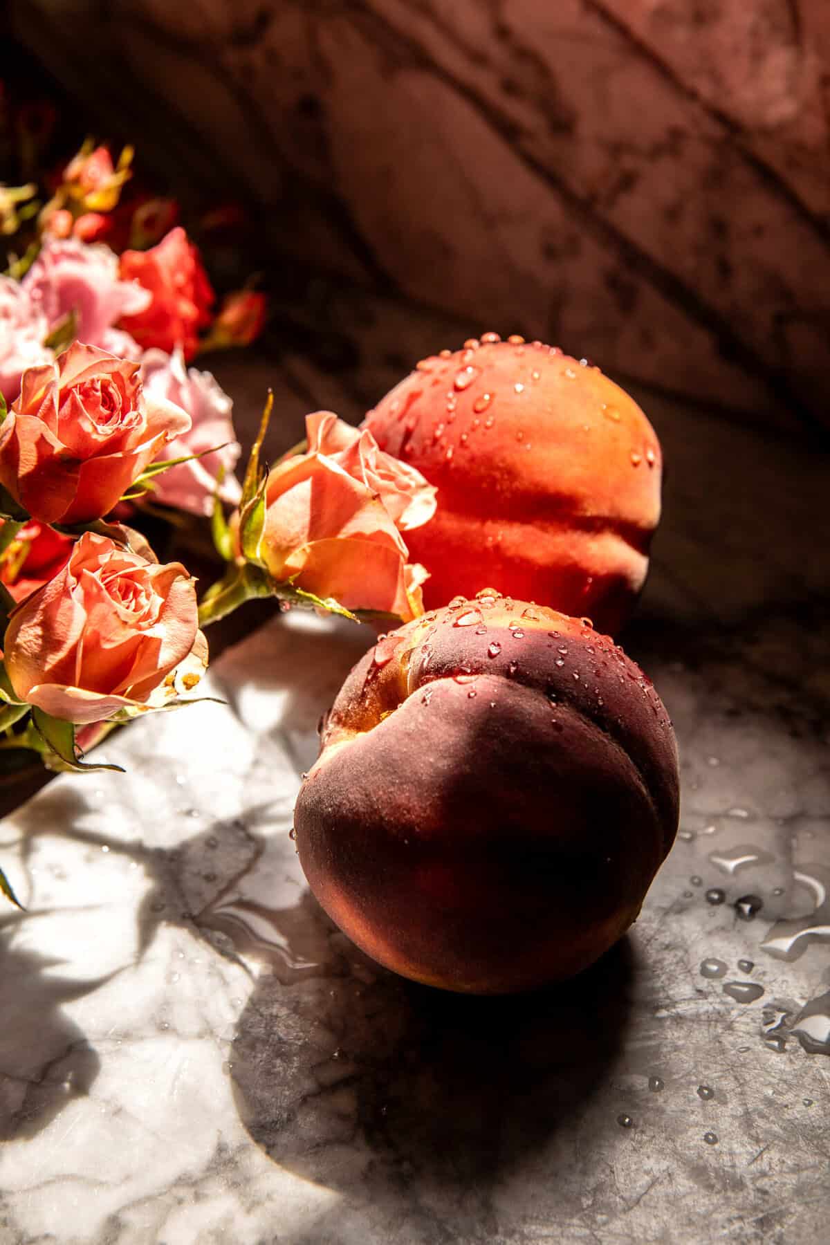 Jumbo Caramel Peach Cobbler Muffins |  halfbakedharvest.com