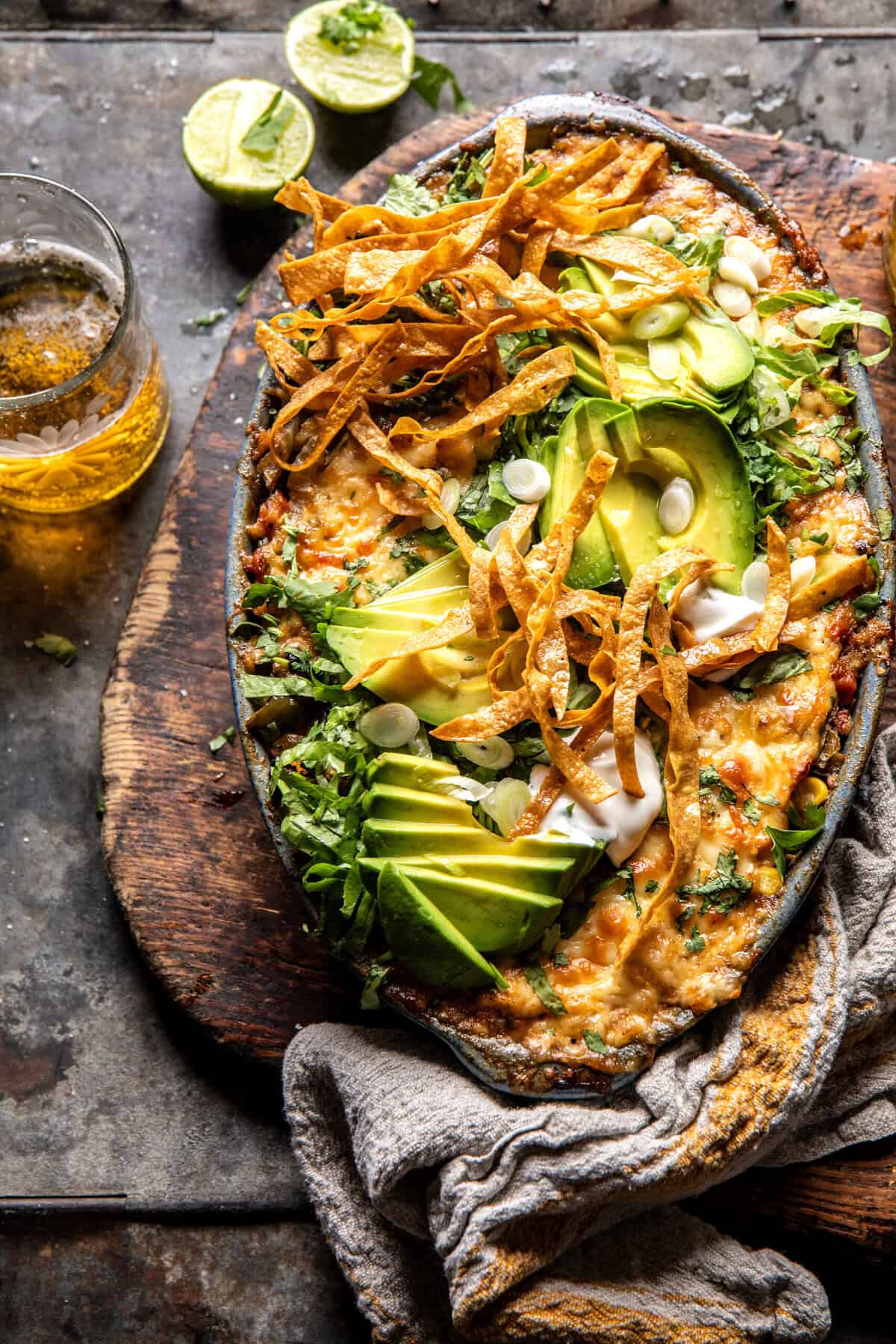 Mix and Bake Chicken Taco Casserole | halfbakedharvest.com