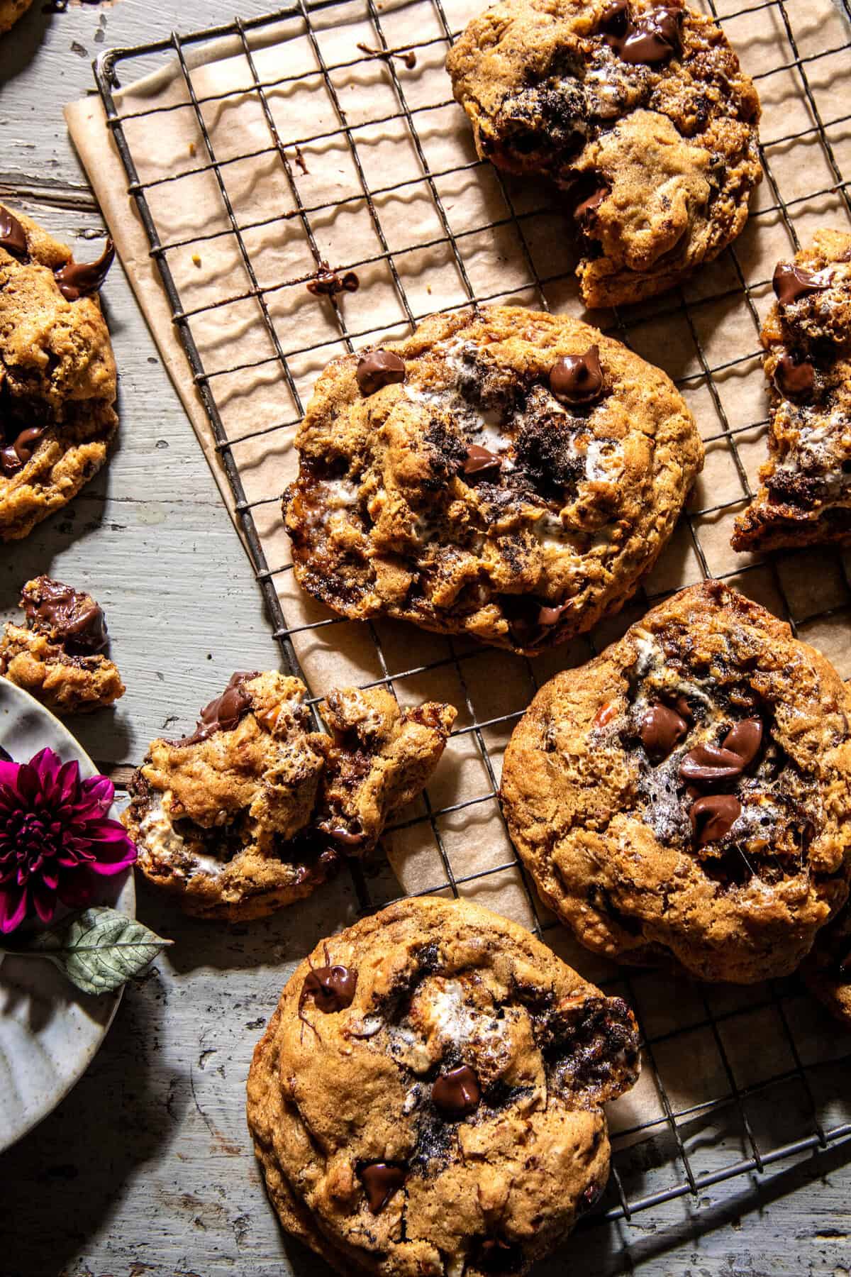 Toasted Marshmallow Mashup Cookies | halfbakedharvest.com