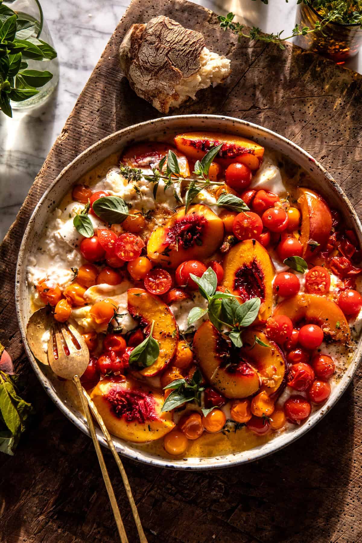 Tomato Peach Caprese | halfbakedharvest.com