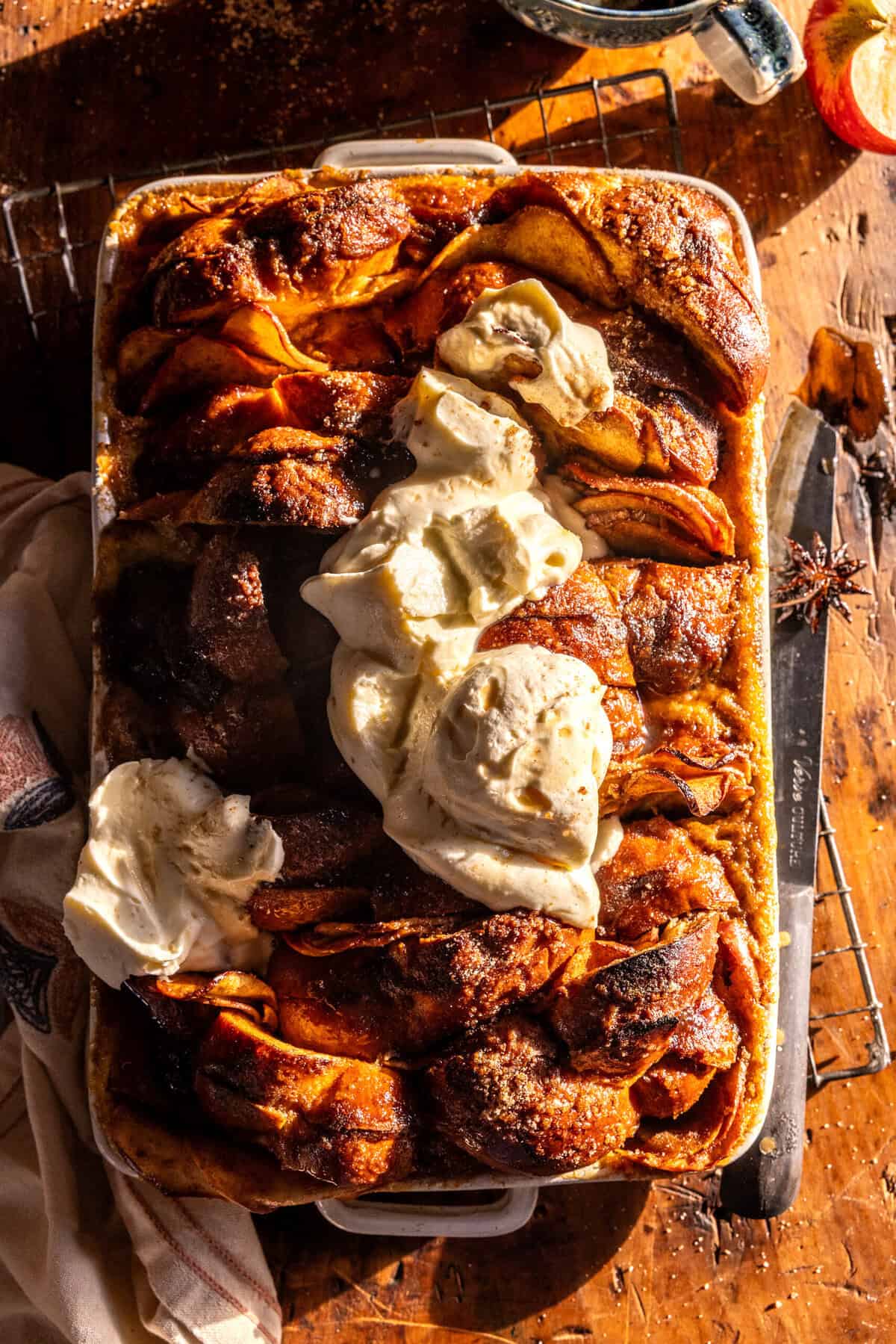 Baked Cinnamon Apple Butter French Toast | halfbakedharvest.com
