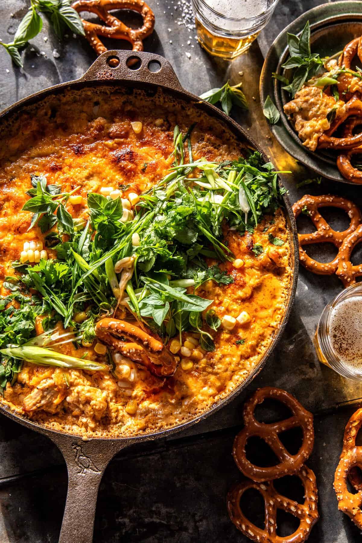 Buffalo Chicken Corn Dip | halfbakedharvest.com