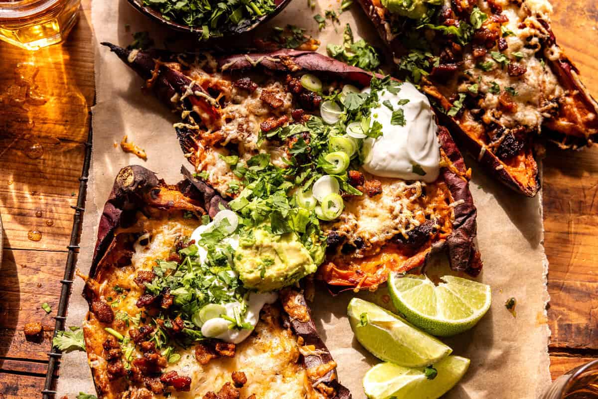 Chipotle Beef Sweet Potato Skins - halfbakedharvest.com