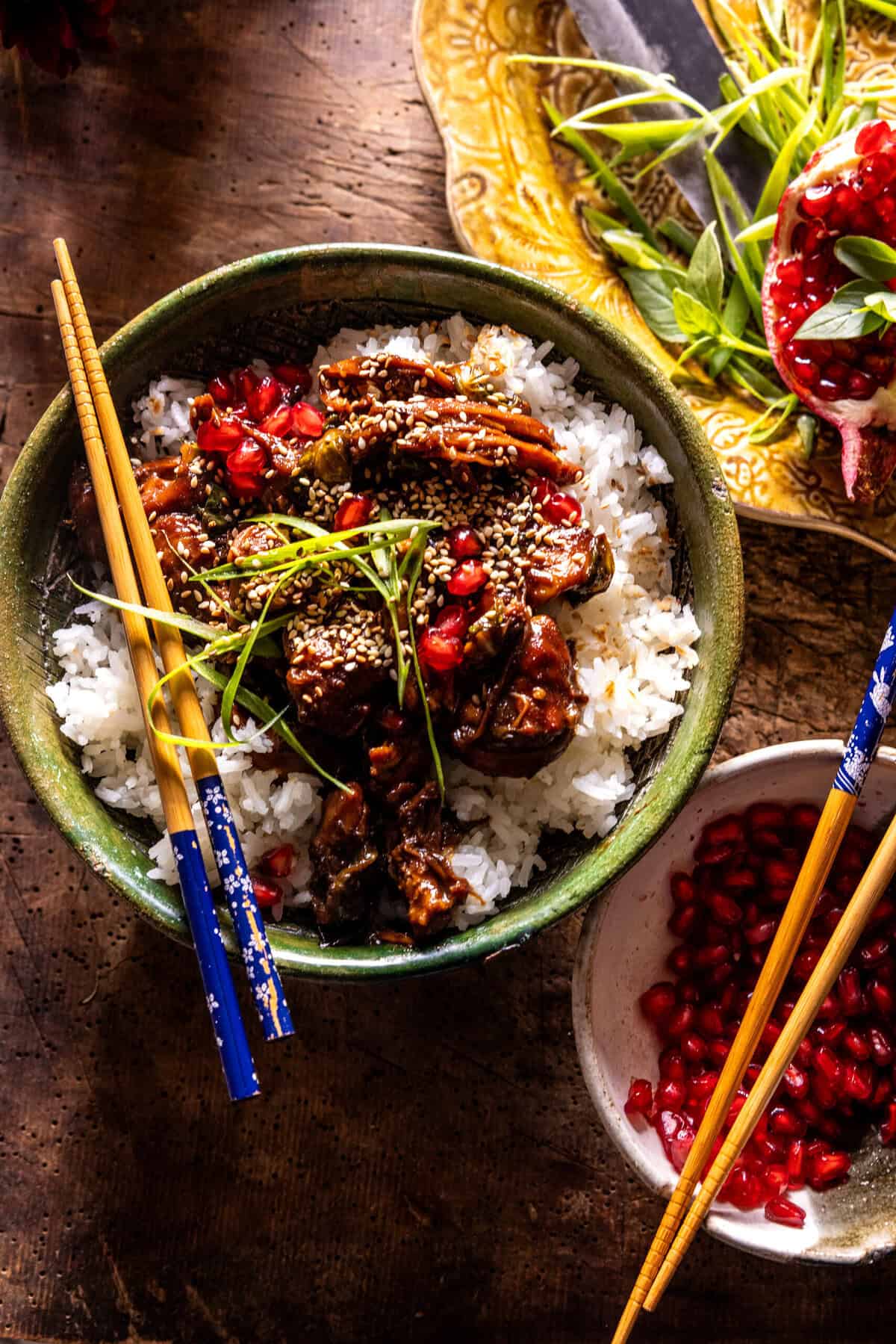 Crockpot Sticky Sesame Ginger Chicken | halfbakedharvest.com
