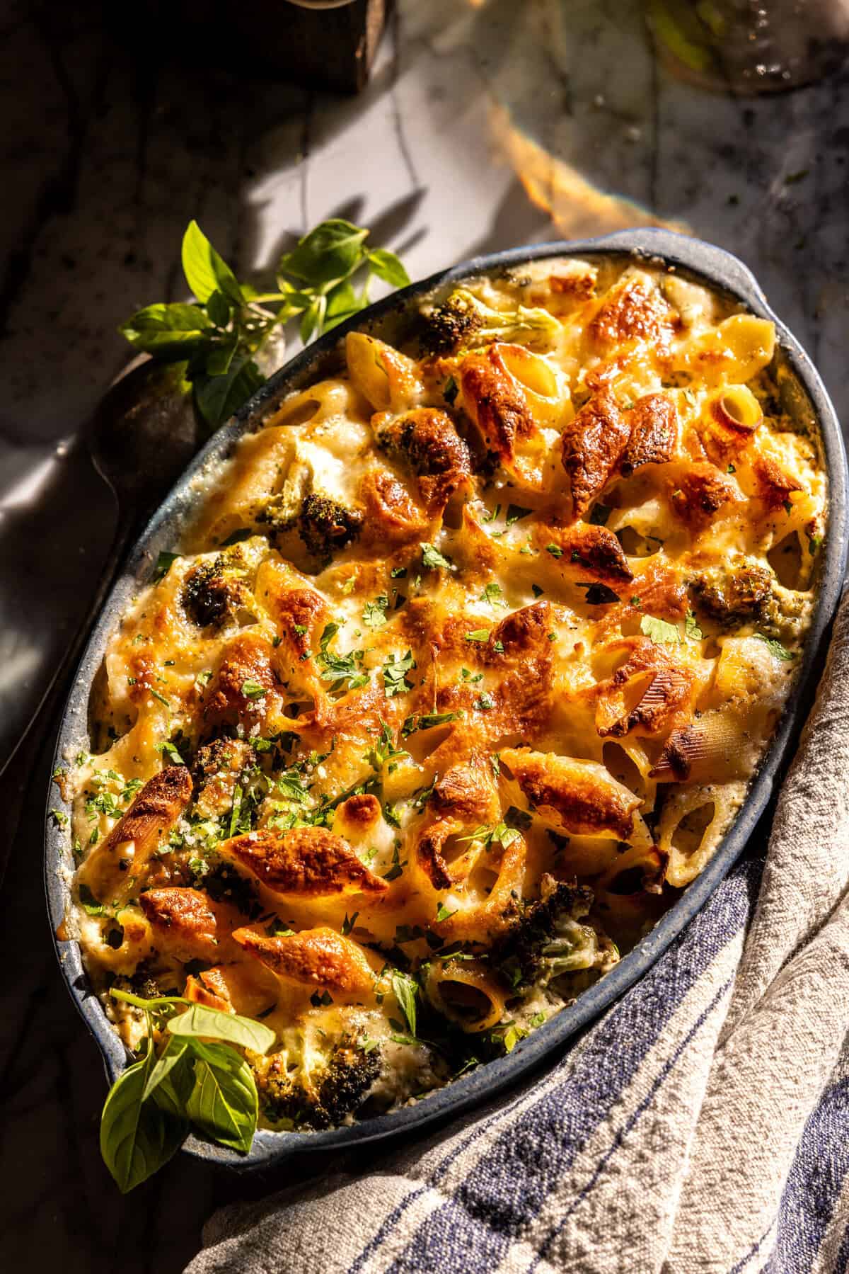Dump and Bake Chicken Alfredo Noodle Casserole | halfbakedharvest.com